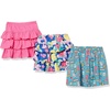 Amazon Essentials Girls and Toddlers’ Knitted Ruffle Scooter Skirts with Elastic Waist and Built in Shorts(3-pack Fruit Patch)