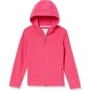 Amazon Essentials Girls and Toddlers’ Polar Fleece Full-Zip Hooded Lightweight Jacket, Insulated(Dark Pink)