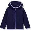 Amazon Essentials Girls and Toddlers’ Polar Fleece Full-Zip Hooded Lightweight Jacket, Insulated(Navy)