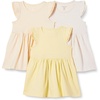 Amazon Essentials Girls and Toddlers’ Ruffle Flutter Sleeve Jersey Tunic(Beige/Oatmeal Heather/Pastel Yellow)