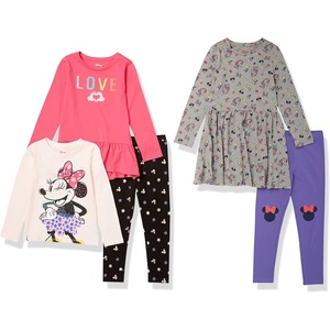 Amazon Essentials Disney | Marvel | Star Wars | Frozen | Princess Girls and Toddlers’ Mix-and-Match Cotton Set, Pack of 5(Love/Minnie/Unicorn)