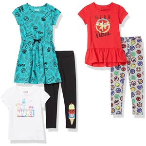 Amazon Essentials Disney | Marvel | Star Wars | Frozen | Princess Girls and Toddlers’ Mix-and-Match Cotton Set, Pack of 5(Marvel Heroes)