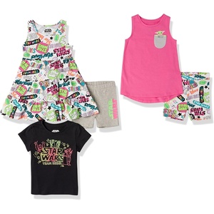 Amazon Essentials Disney | Marvel | Star Wars | Frozen | Princess Girls and Toddlers’ Mix-and-Match Cotton Set, Pack of 5(Star Wars Rebel)