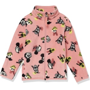 Amazon Essentials Disney | Marvel | Star Wars | Princess Girls and Toddlers’ Polar Fleece Full-Zip Mock Jackets(Minnie and Friends)