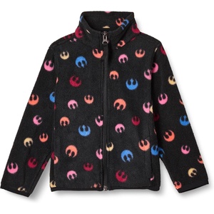 Amazon Essentials Disney | Marvel | Star Wars | Princess Girls and Toddlers’ Polar Fleece Full-Zip Mock Jackets(Star Wars Multi Rebel)