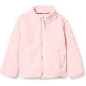 Amazon Essentials Girls’ Faux Sherpa Fleece Full-Zip Jacket, Lined(Light Pink)