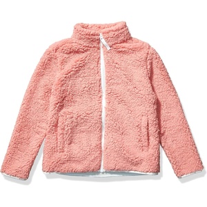 Amazon Essentials Girls’ Faux Sherpa Fleece Full-Zip Jacket, Lined(Mauve)