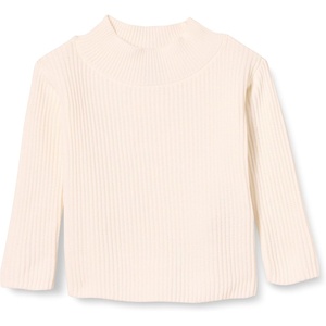 Amazon Essentials Girls Modern Wide-Neck Pullover Sweater(Eggshell White)