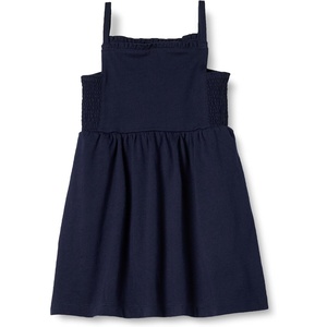 Amazon Essentials Girls and Toddlers’ Cotton Strappy Midi Dress(Navy)