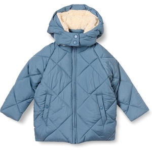 Amazon Essentials Girls and Toddlers’ Long Quilted Cocoon Puffer Coat(Blue)