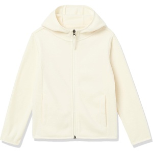Amazon Essentials Girls and Toddlers’ Polar Fleece Full-Zip Hooded Lightweight Jacket, Insulated(Ivory)