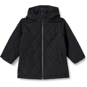 Amazon Essentials Unisex Kids and Toddlers’ Long Quilted Jacket(Black)