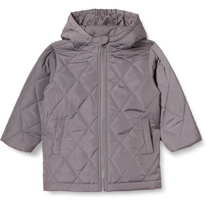 Amazon Essentials Unisex Kids and Toddlers’ Long Quilted Jacket(Grey)