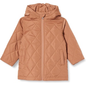 Amazon Essentials Unisex Kids and Toddlers’ Long Quilted Jacket(Light Brown)