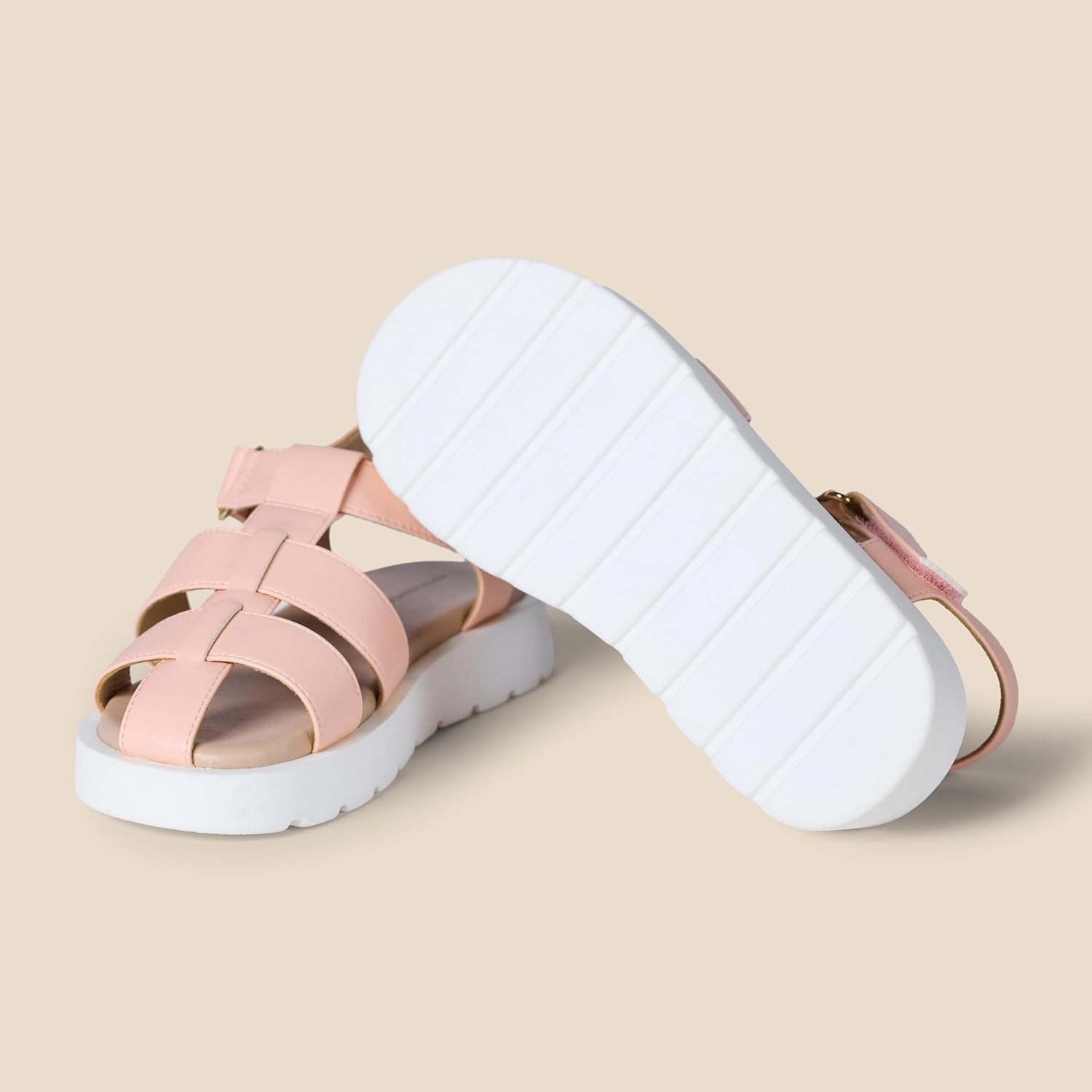 image:imageAmazon Essentials Girls Closed Toe Fisherman SandalsPink Faux Leather