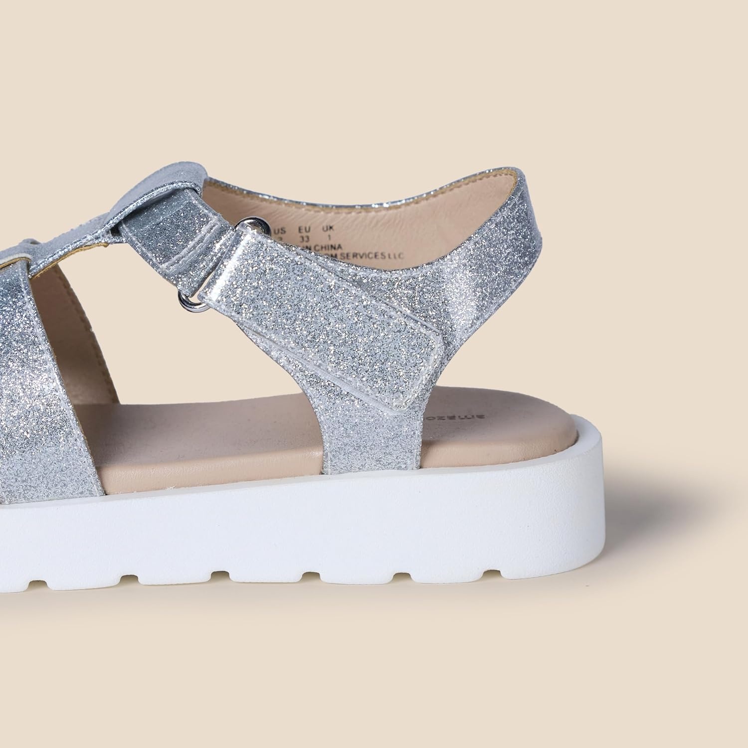 image:imageAmazon Essentials Girls Closed Toe Fisherman SandalsSilver Glitter