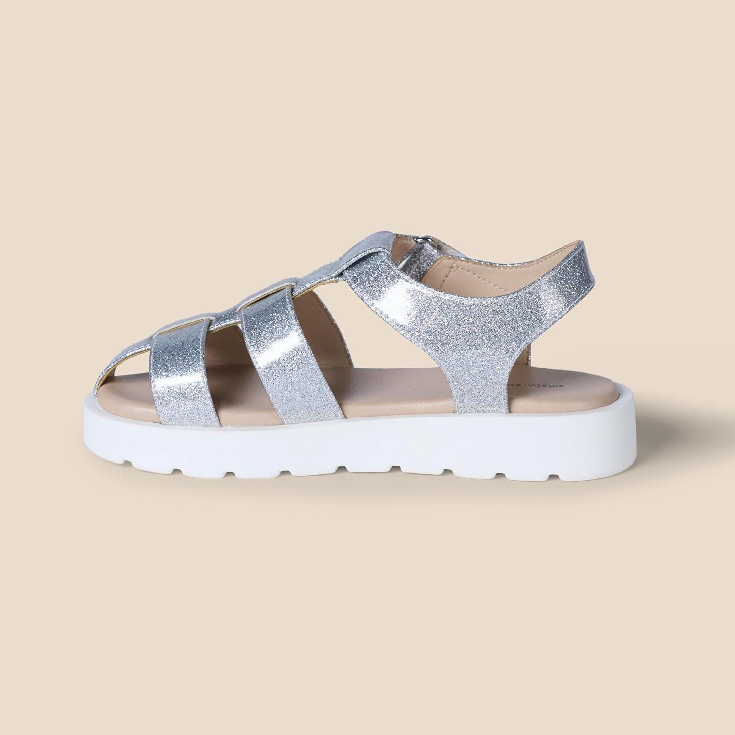 image:imageAmazon Essentials Girls Closed Toe Fisherman SandalsSilver Glitter