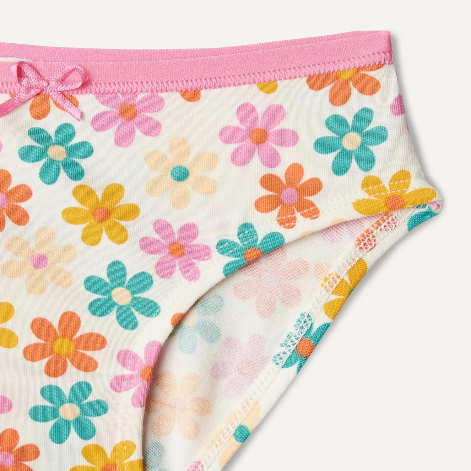 image:imageAmazon Essentials Girls Cotton Jersey Bikini UnderwearGingham Flower Pink