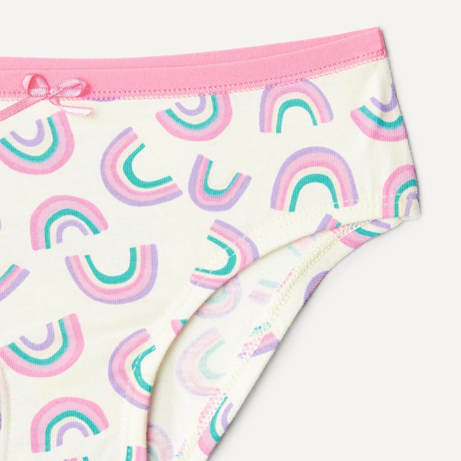 image:imageAmazon Essentials Girls Cotton Jersey Bikini UnderwearLilac Rainbow Stripes
