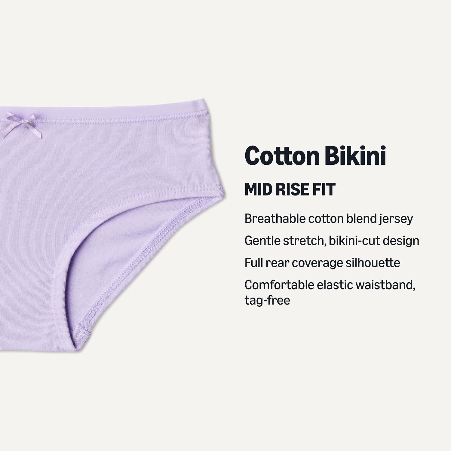 image:imageAmazon Essentials Girls Cotton Jersey Bikini UnderwearPastels