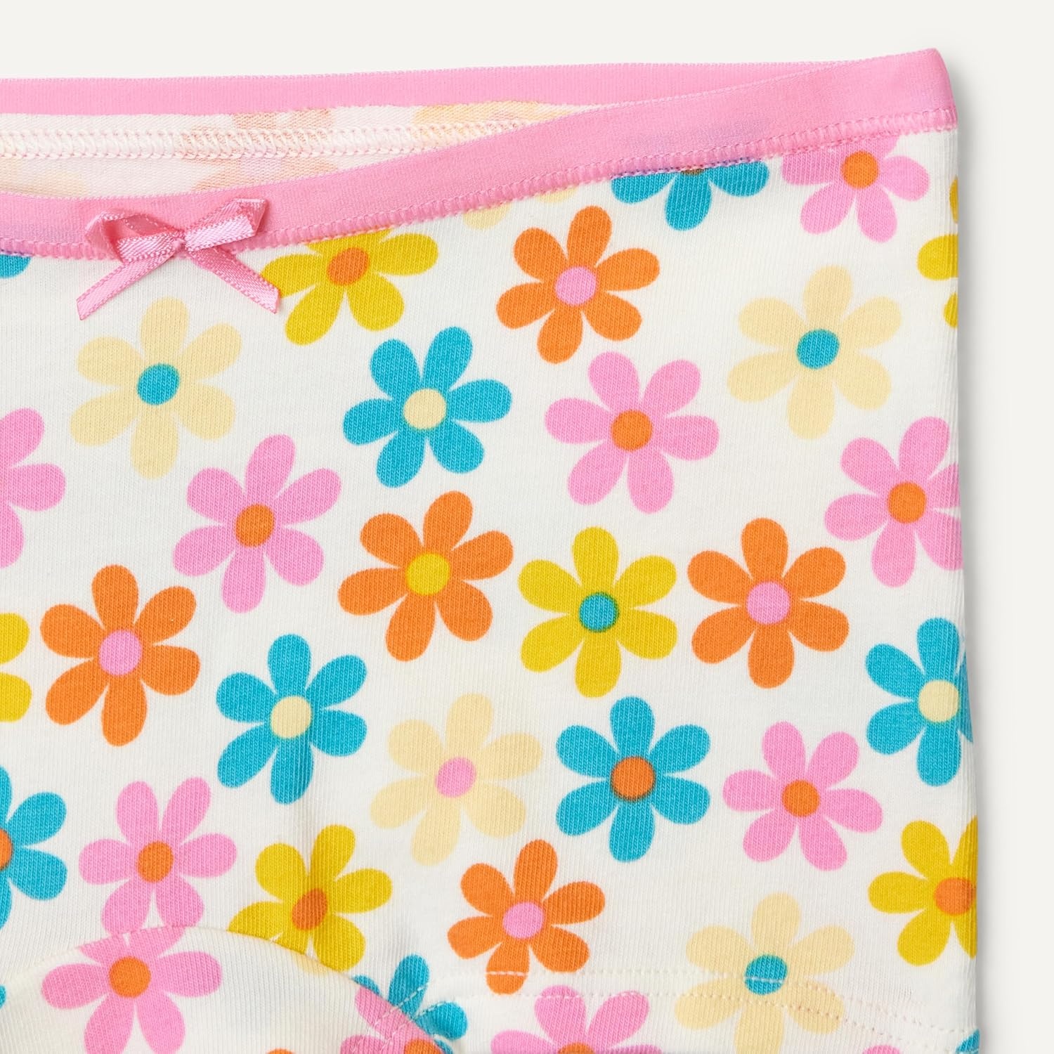 image:imageAmazon Essentials Girls Cotton Jersey Boxer Brief UnderwearGingham Flower Pink