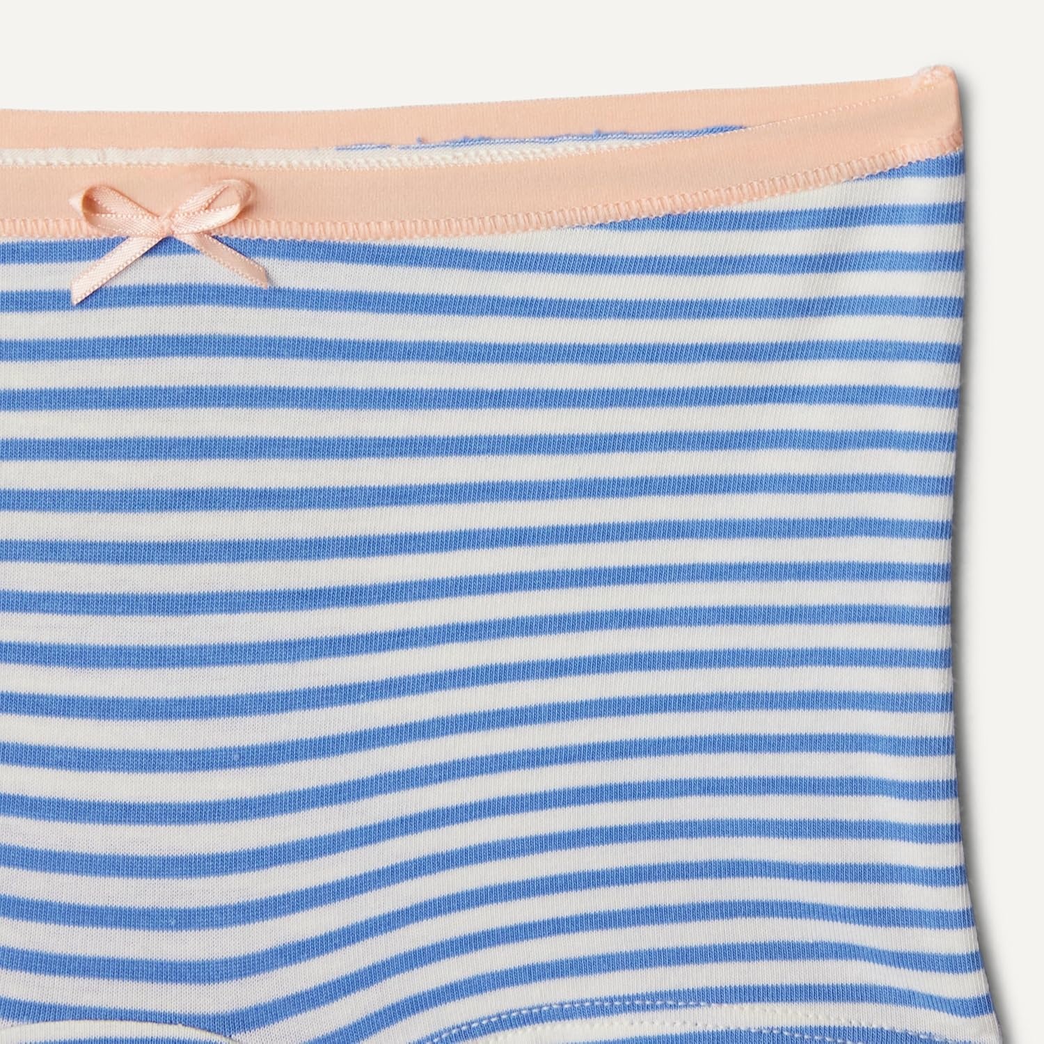 image:imageAmazon Essentials Girls Cotton Jersey Boxer Brief UnderwearPeach Flower Stripes