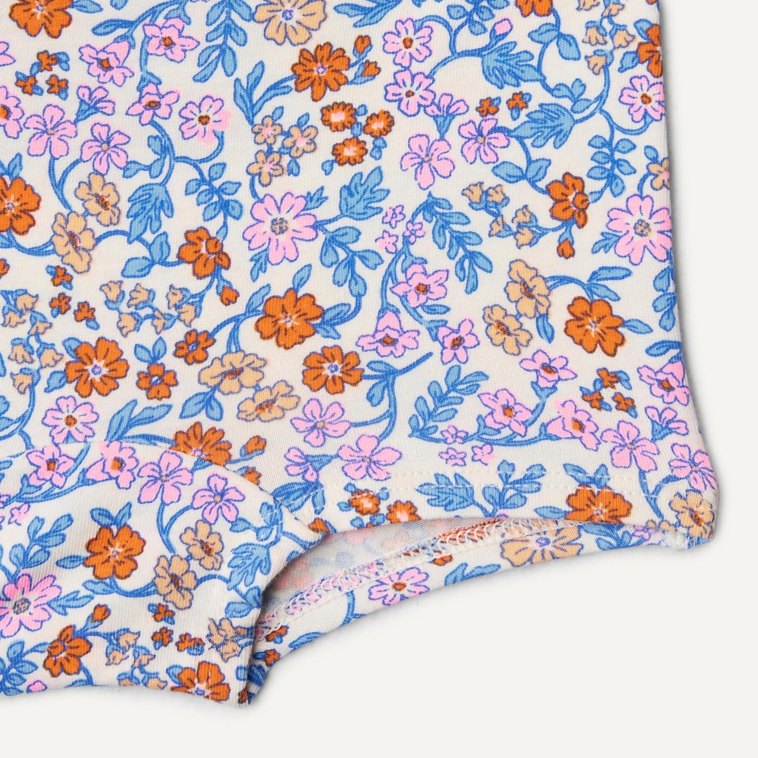 image:imageAmazon Essentials Girls Cotton Jersey Boxer Brief UnderwearPeach Flower Stripes