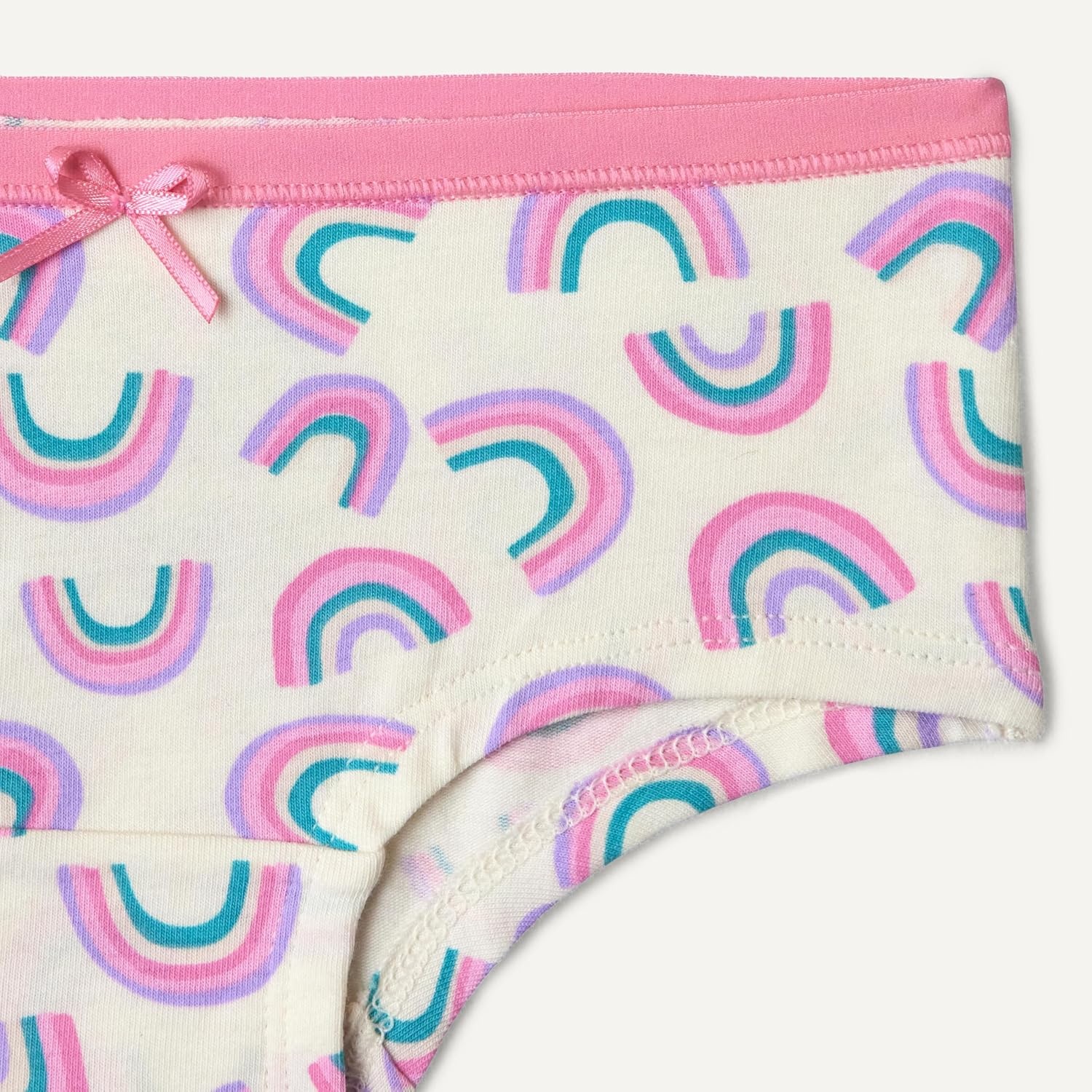 image:imageAmazon Essentials Girls Cotton Jersey Hipster UnderwearLilac Rainbow Stripes
