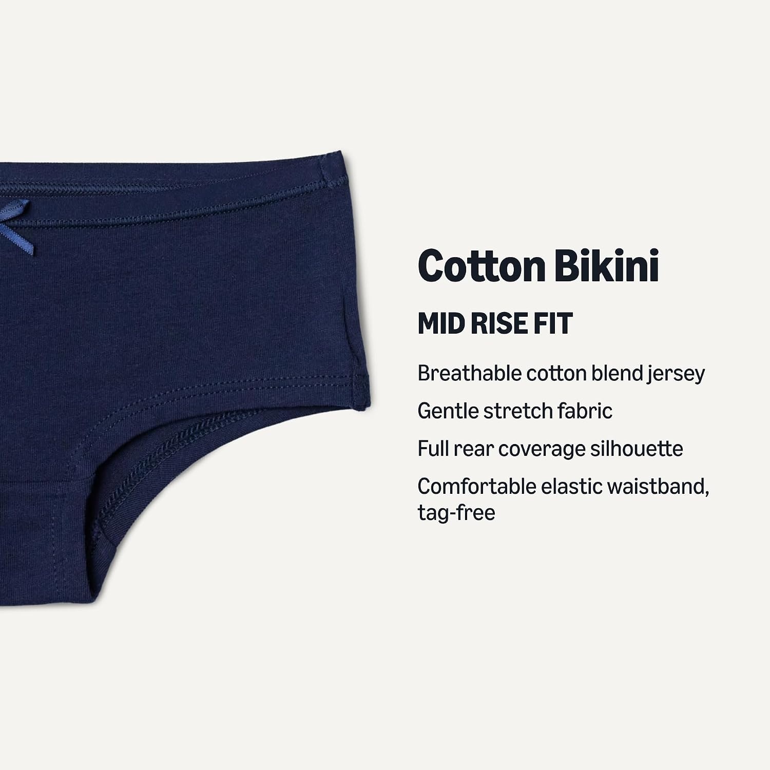 image:imageAmazon Essentials Girls Cotton Jersey Hipster UnderwearNeutrals