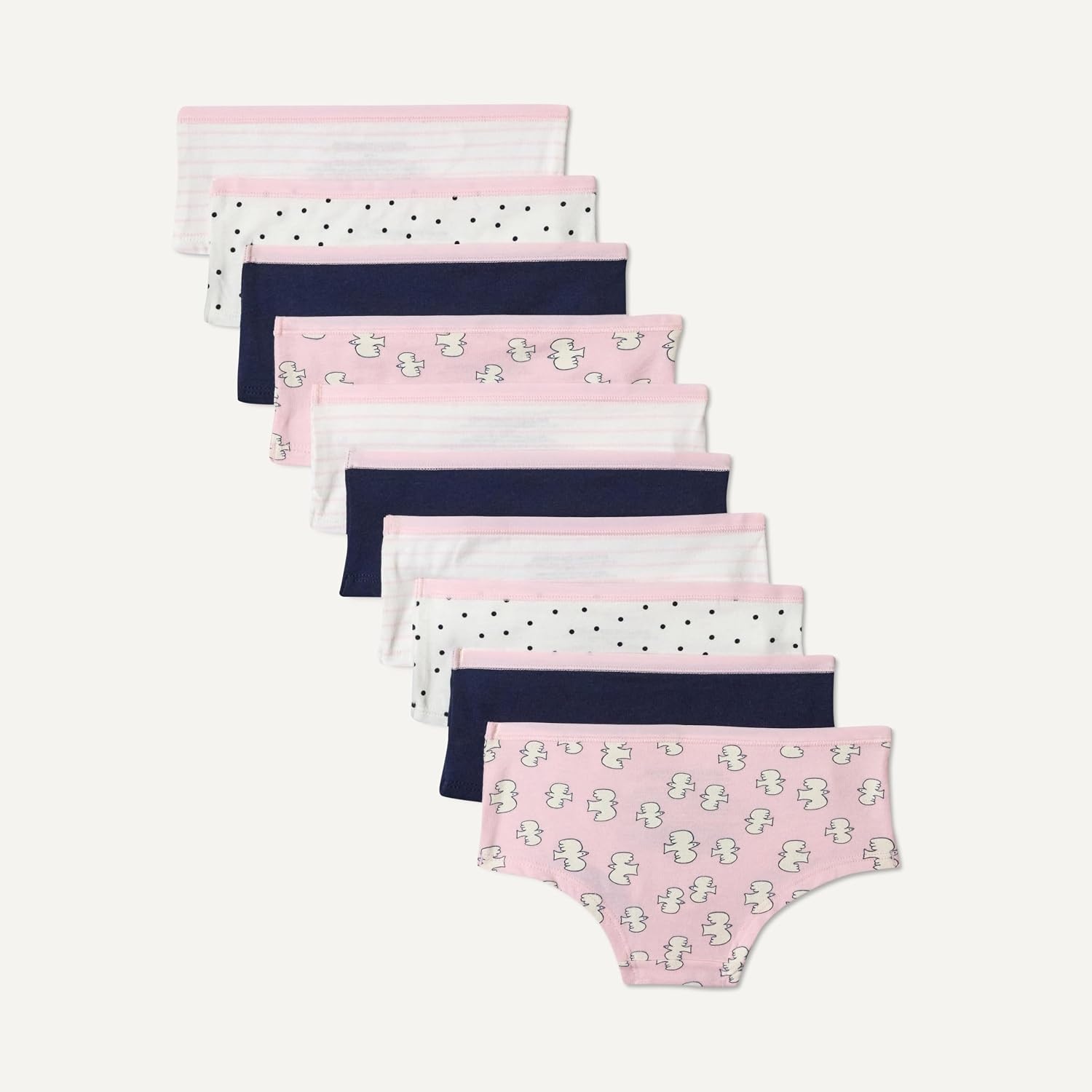 image:imageAmazon Essentials Girls Cotton Jersey Hipster UnderwearSpot Stripe Navy