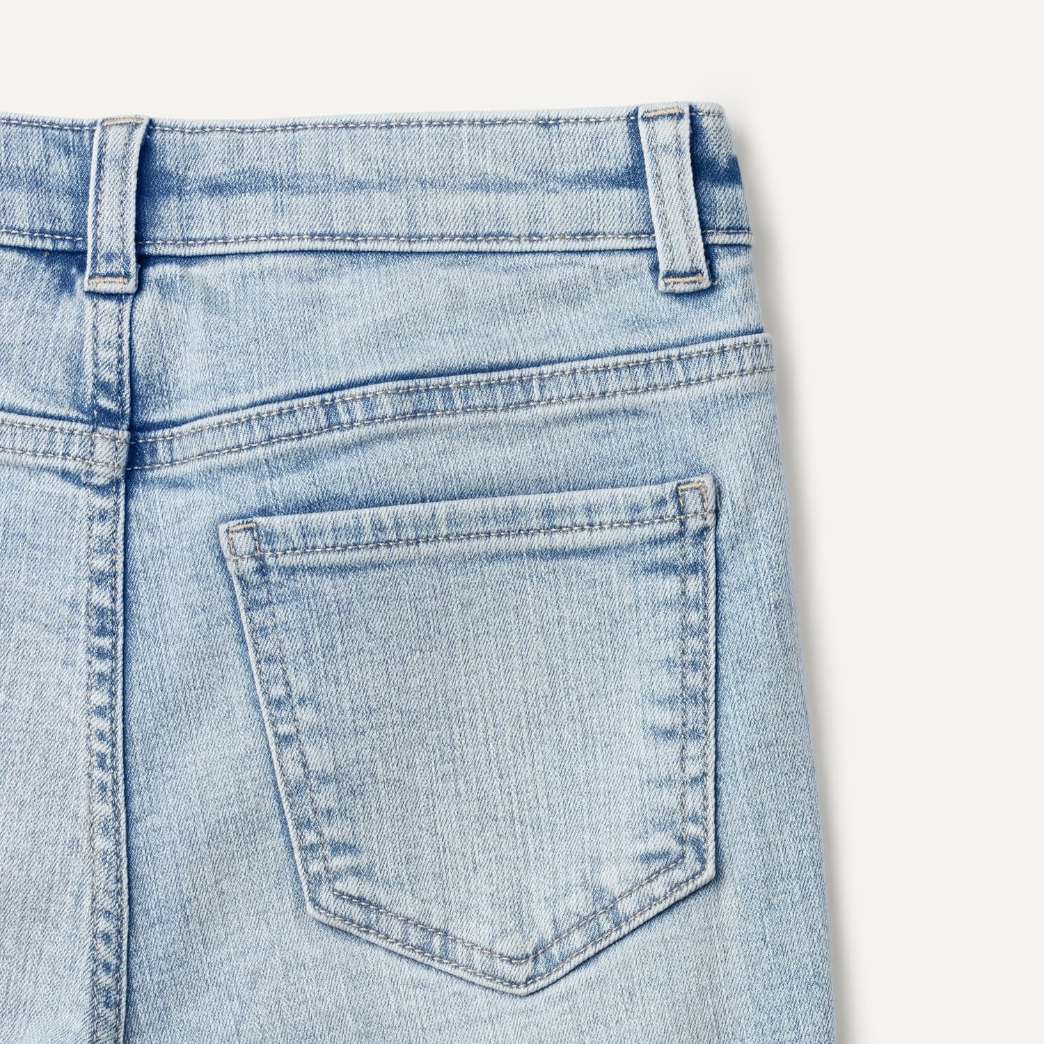 image:imageAmazon Essentials Girls High Stretch HighRise Flare JeanIced Blue Light Wash