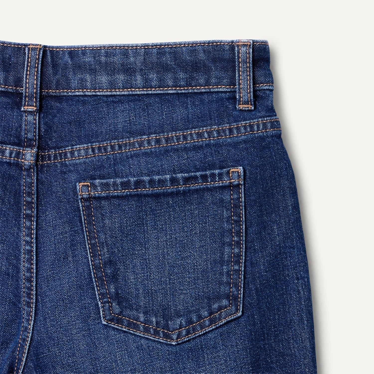 image:imageAmazon Essentials Girls Medium Stretch MidRise StraightFit JeansDark Shadow Wash
