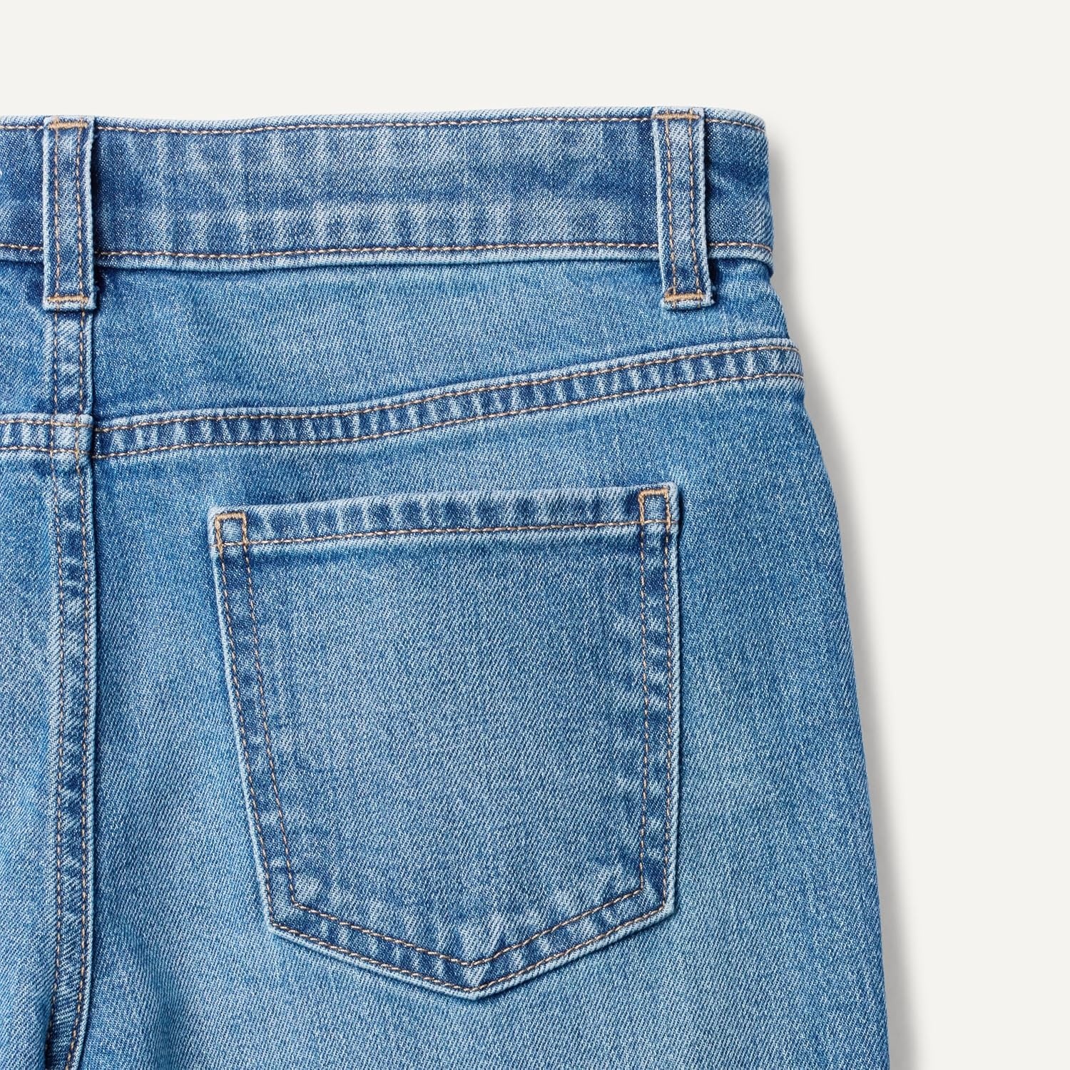 image:imageAmazon Essentials Girls Medium Stretch MidRise StraightFit JeansMedium Blue Vintage