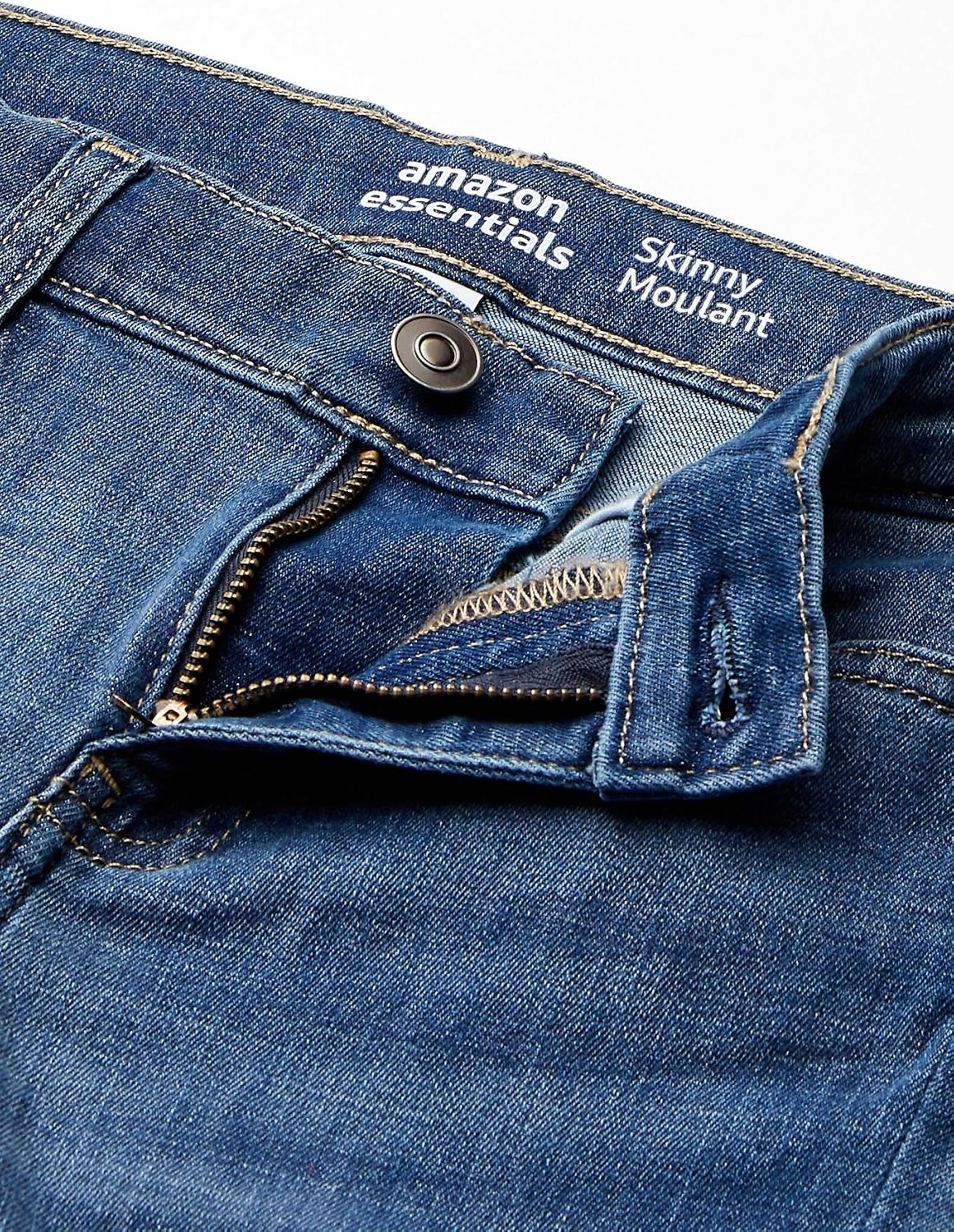 image:imageAmazon Essentials Girls Skinny Fit Stretch JeansWashed Blue
