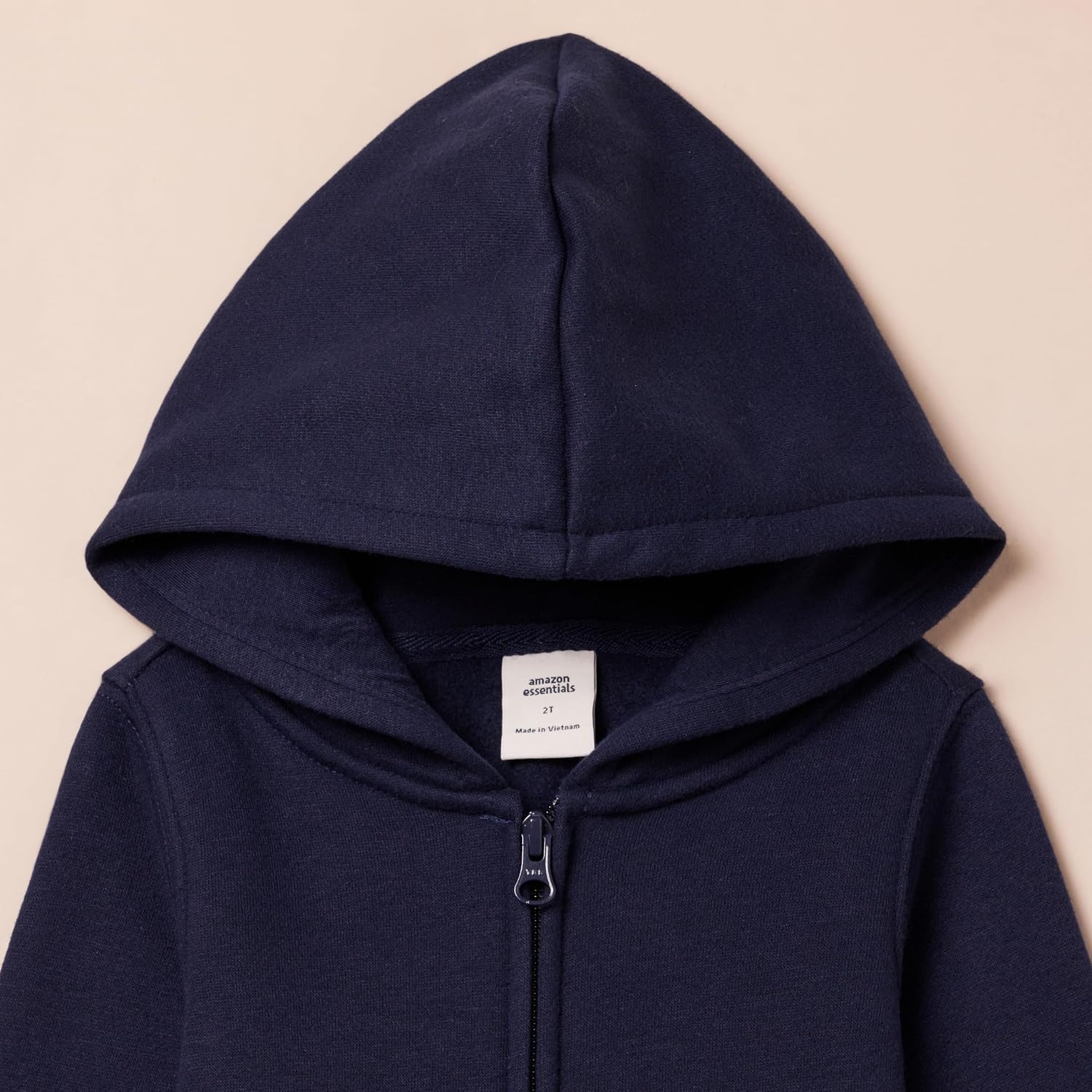 image:imageAmazon Essentials Girls and Toddlers Fleece ZipUp Hooded Sweatshirt with Lined Hood and Rib Knit DetailNavy