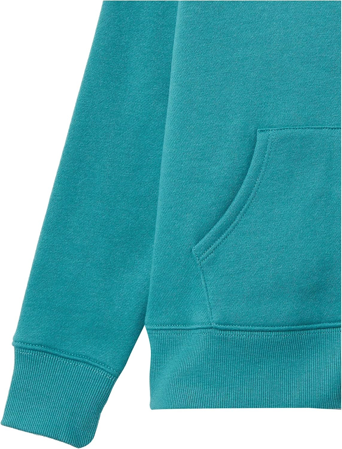 image:imageAmazon Essentials Girls and Toddlers Fleece ZipUp Hooded Sweatshirt with Lined Hood and Rib Knit DetailTeal