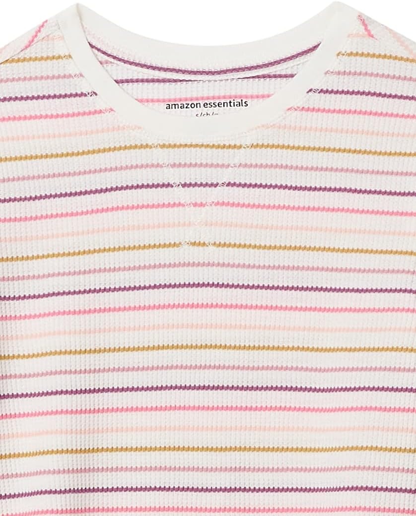 image:imageAmazon Essentials Girls and Toddlers LongSleeve Knit Thermal TShirts Pack of 33pack Berry Mushrooms