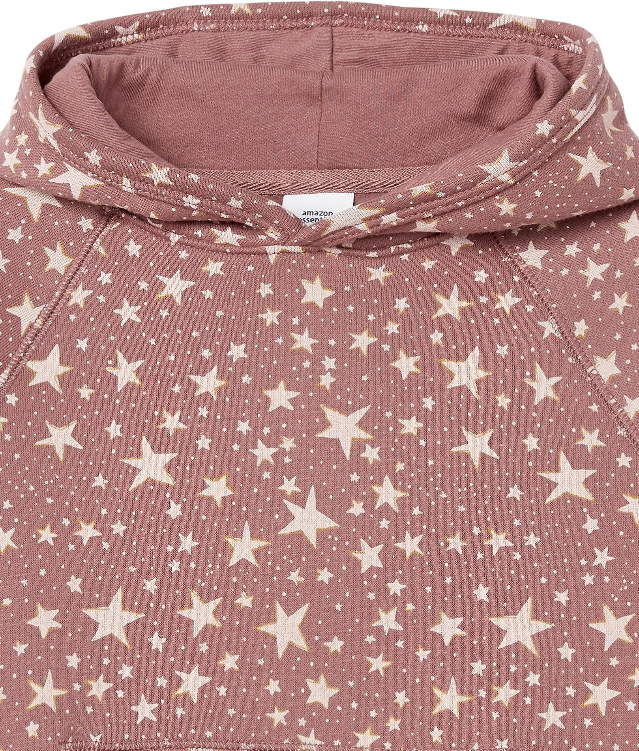 image:imageAmazon Essentials Girls and Toddlers Pullover Hoodie Sweatshirt with Kangaroo PocketMauve Stars