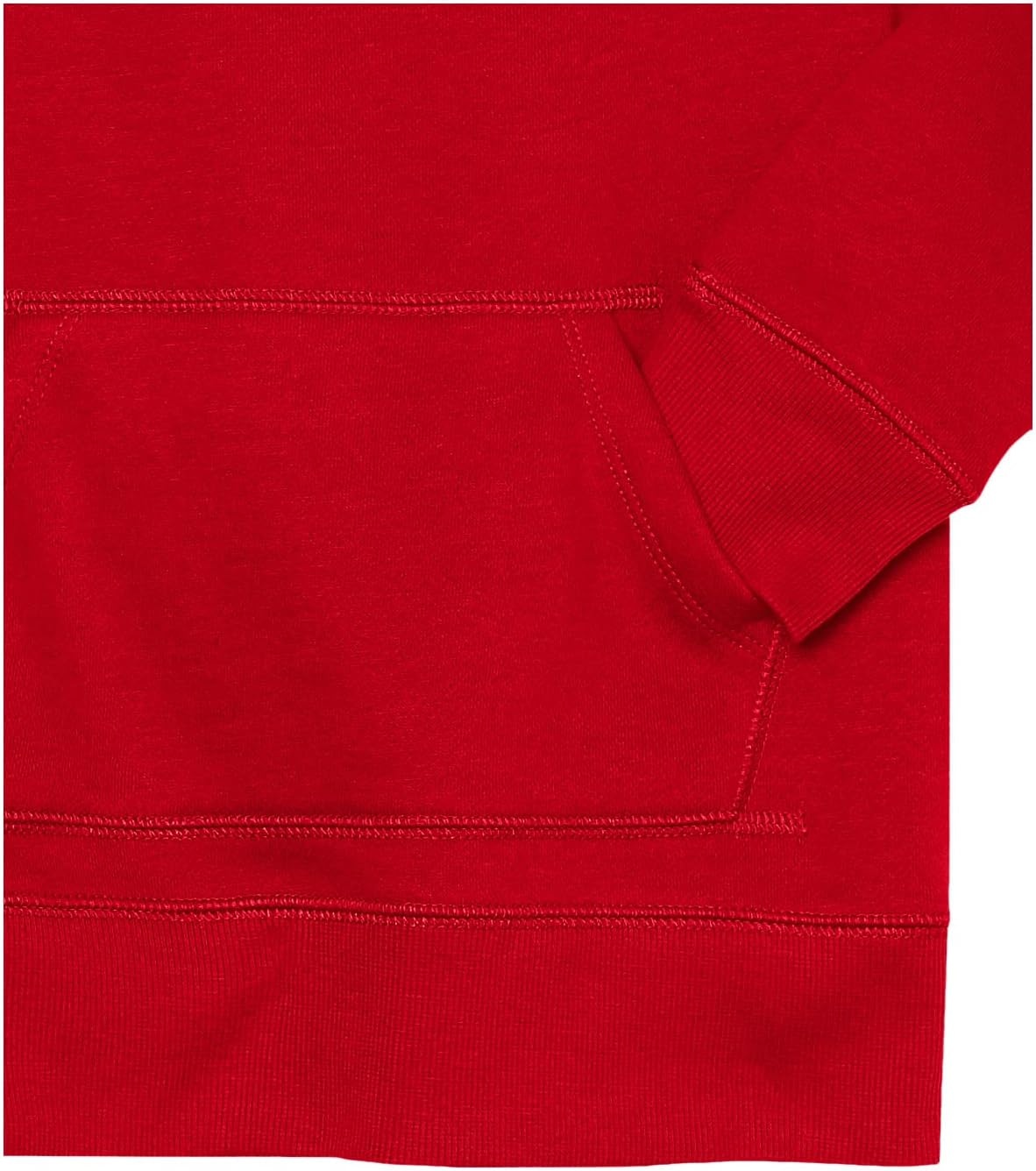 image:imageAmazon Essentials Girls and Toddlers Pullover Hoodie Sweatshirt with Kangaroo PocketRed