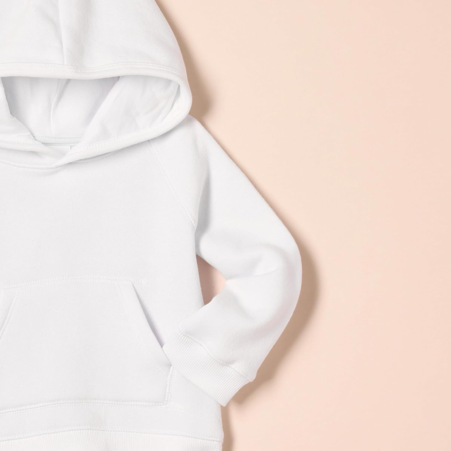 image:imageAmazon Essentials Girls and Toddlers Pullover Hoodie Sweatshirt with Kangaroo PocketWhite