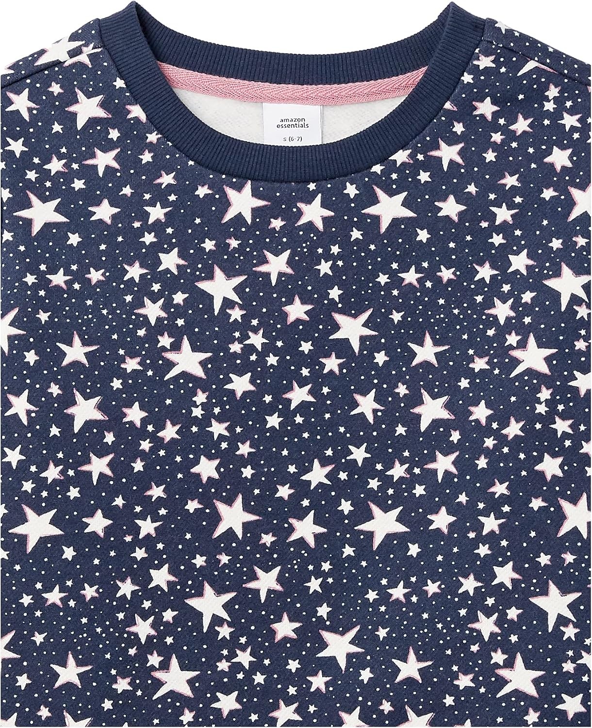 image:imageAmazon Essentials Girls and Toddlers Relaxed Fit Fleece Crewneck Pullover Sweatshirts Pack of 22pack TealNavy Stars
