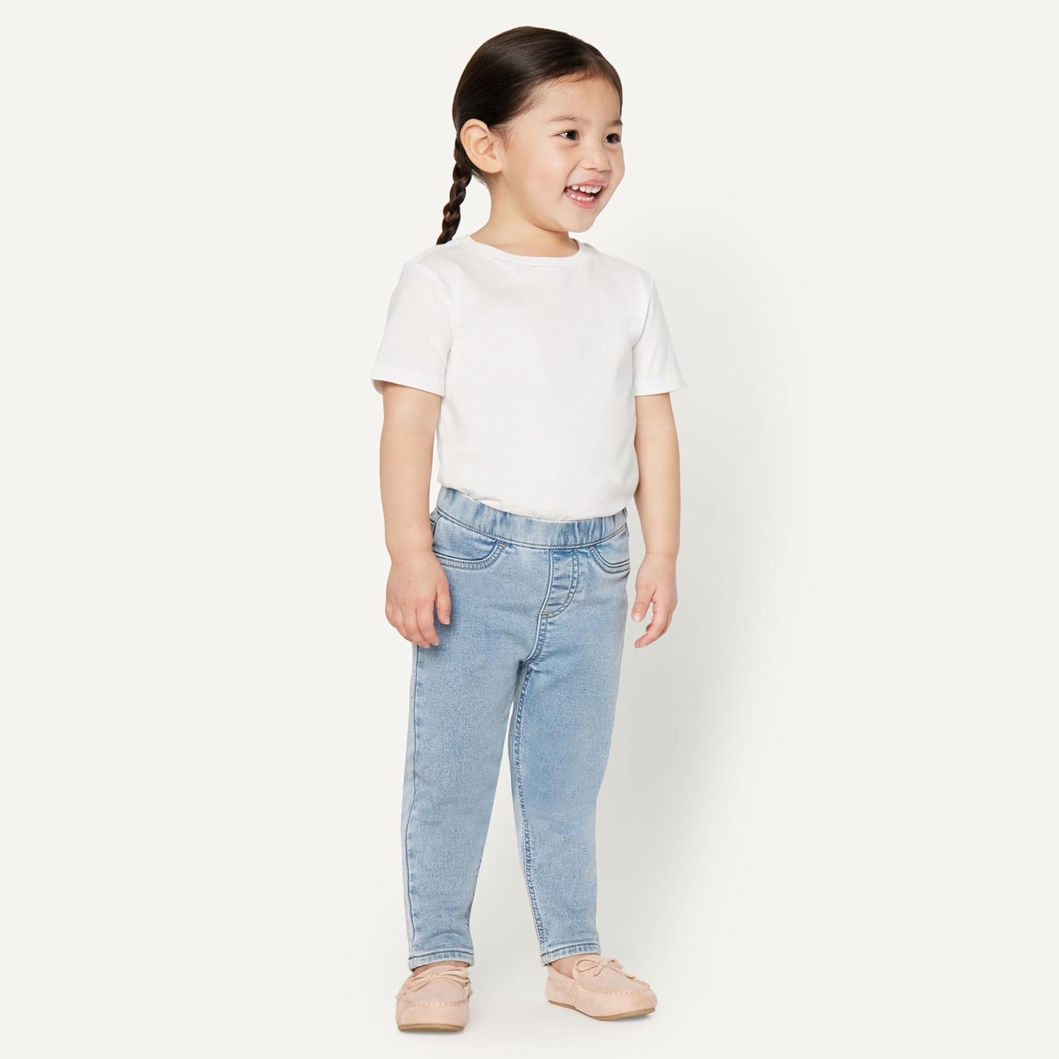 image:imageAmazon Essentials Girls and Toddlers Skinny Mid Rise Soft Stretch Denim JeggingStone Light Wash