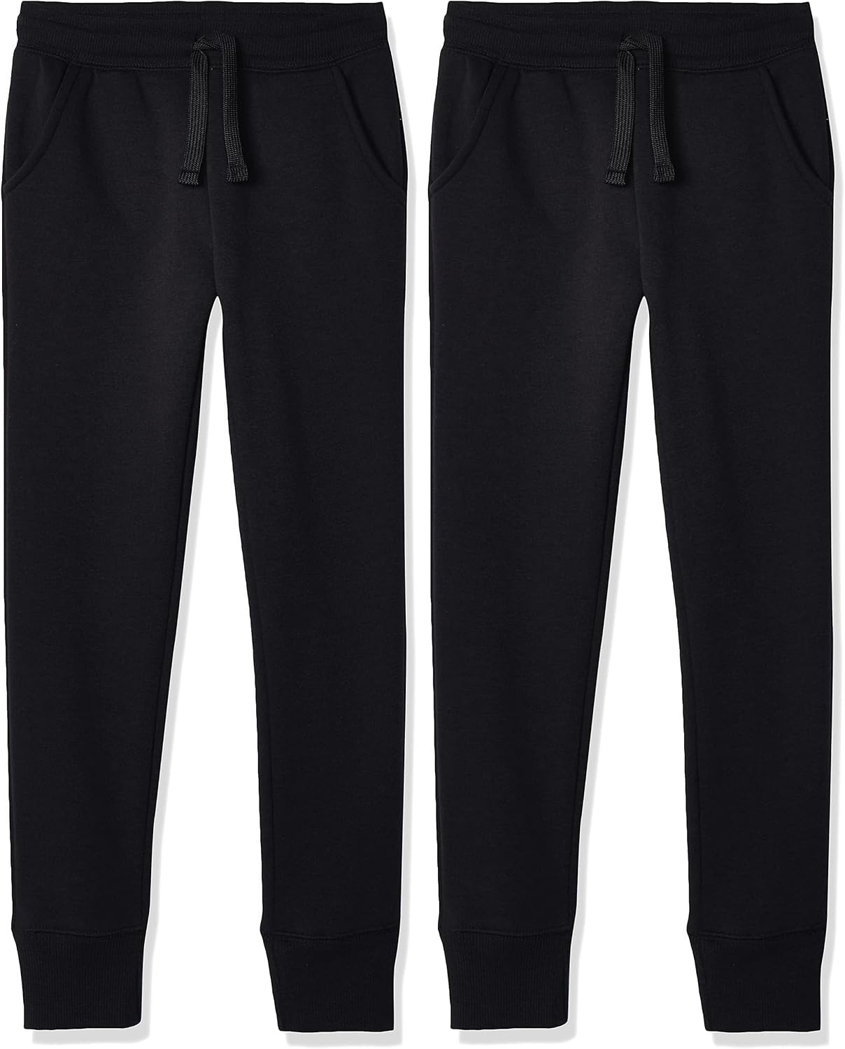 image:imageAmazon Essentials Girls and Toddlers Sweatpants with Elastic Waist and Drawstring MultipacksBlack