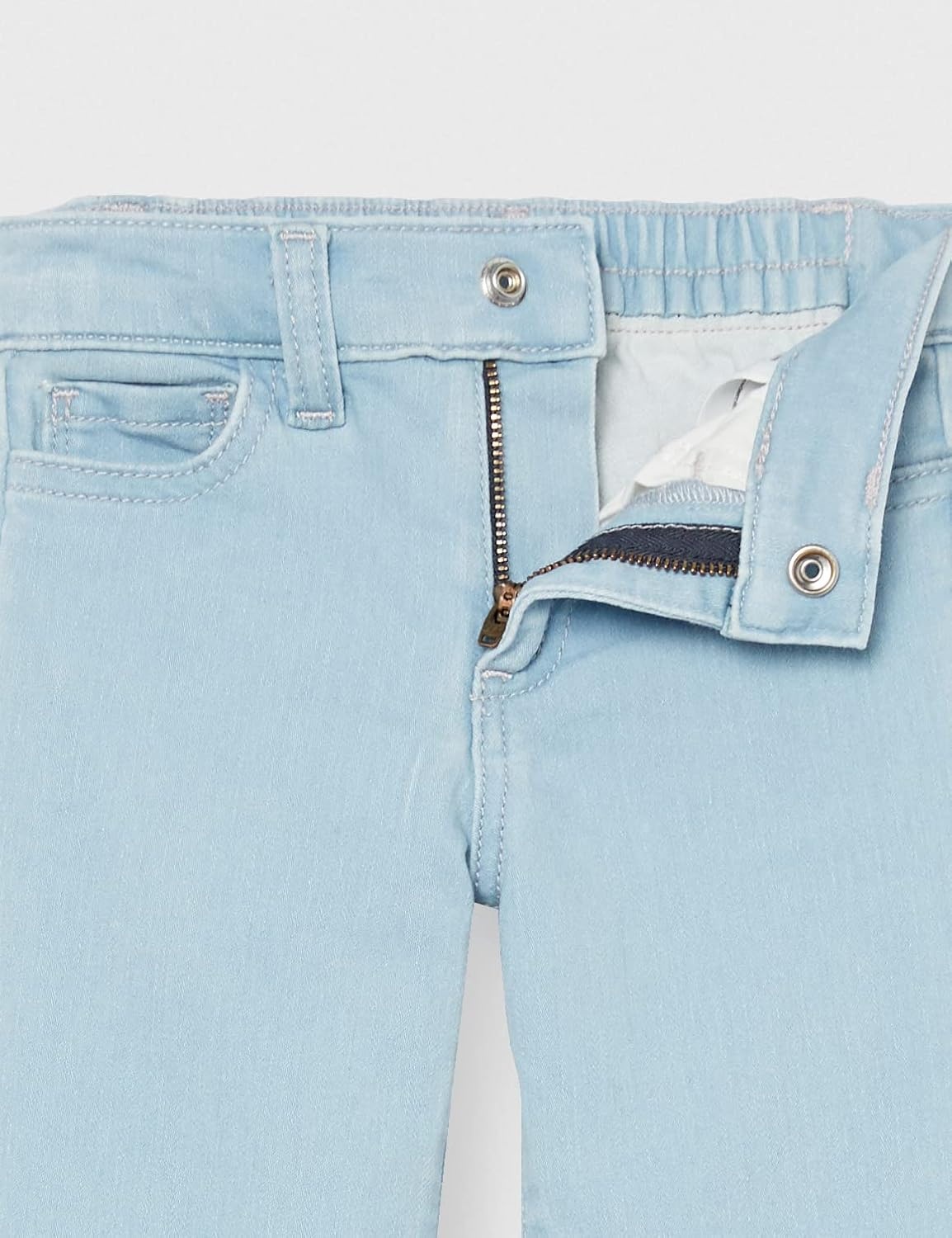 image:imageAmazon Essentials Girls and Toddlers Wide Leg Jeans with Elastic WaistLight Blue