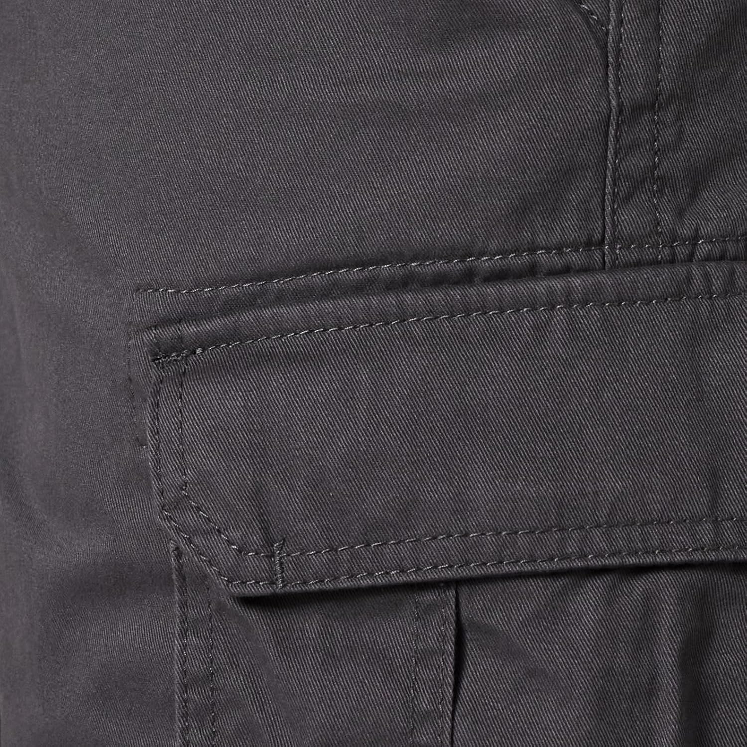 image:imageAmazon Essentials Mens 10 ClassicFit Cotton Twill Cargo Shorts Multiple Pockets Available in Big amp TallGrey