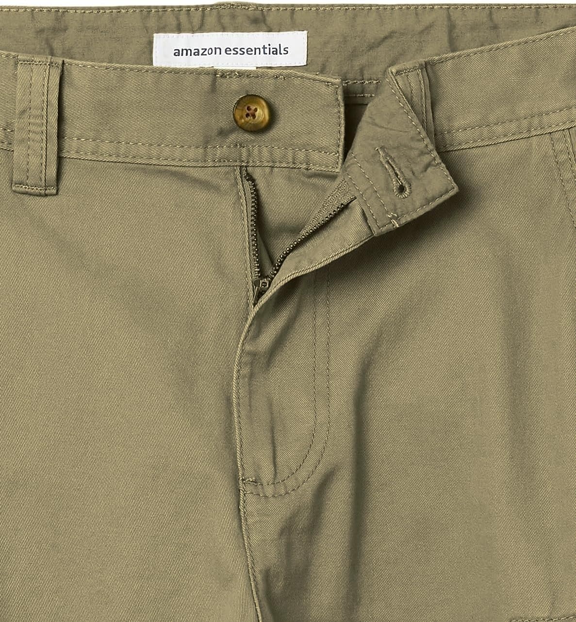 image:imageAmazon Essentials Mens 10 ClassicFit Cotton Twill Cargo Shorts Multiple Pockets Available in Big amp TallKhaki Brown