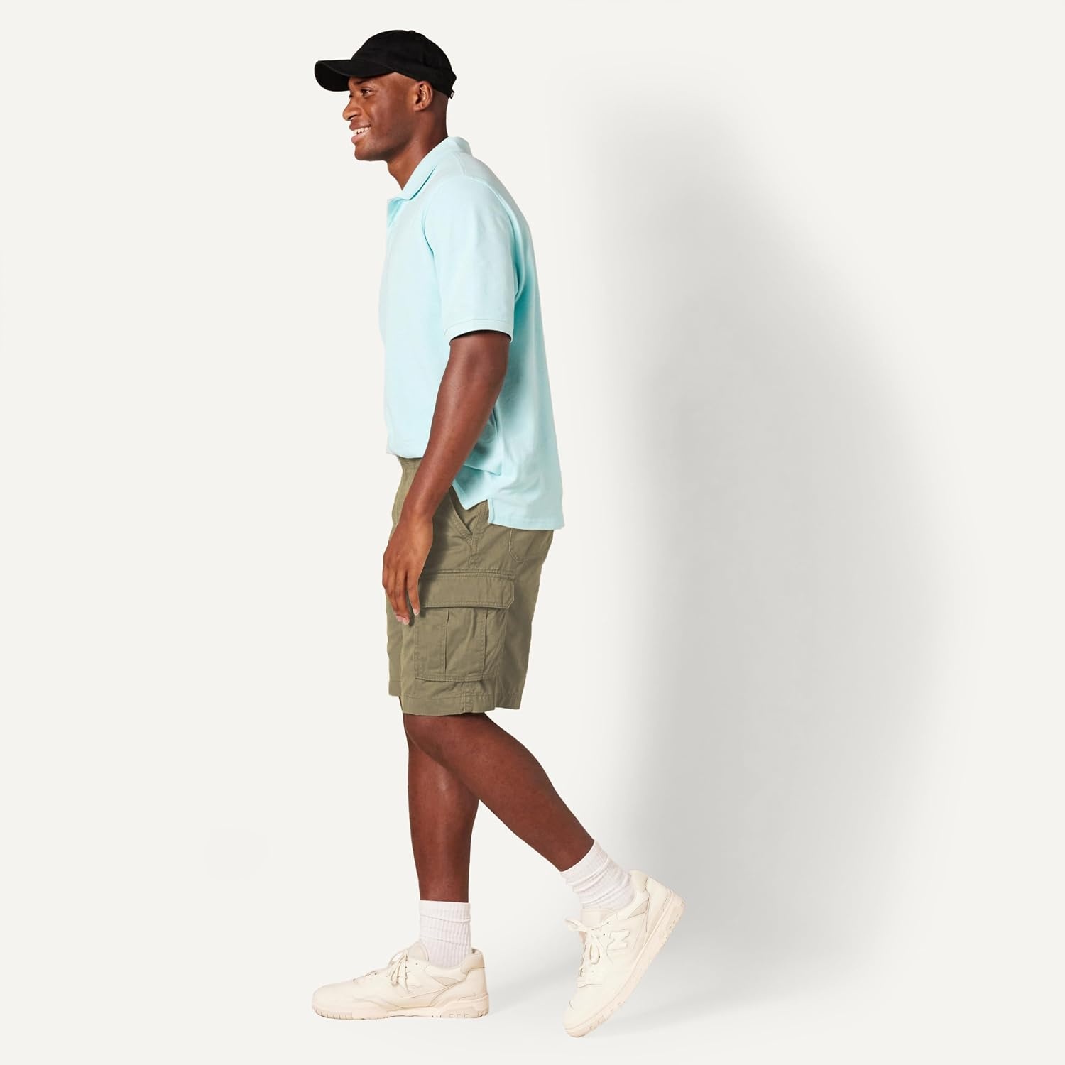 image:imageAmazon Essentials Mens 10 ClassicFit Cotton Twill Cargo Shorts Multiple Pockets Available in Big amp TallKhaki Brown