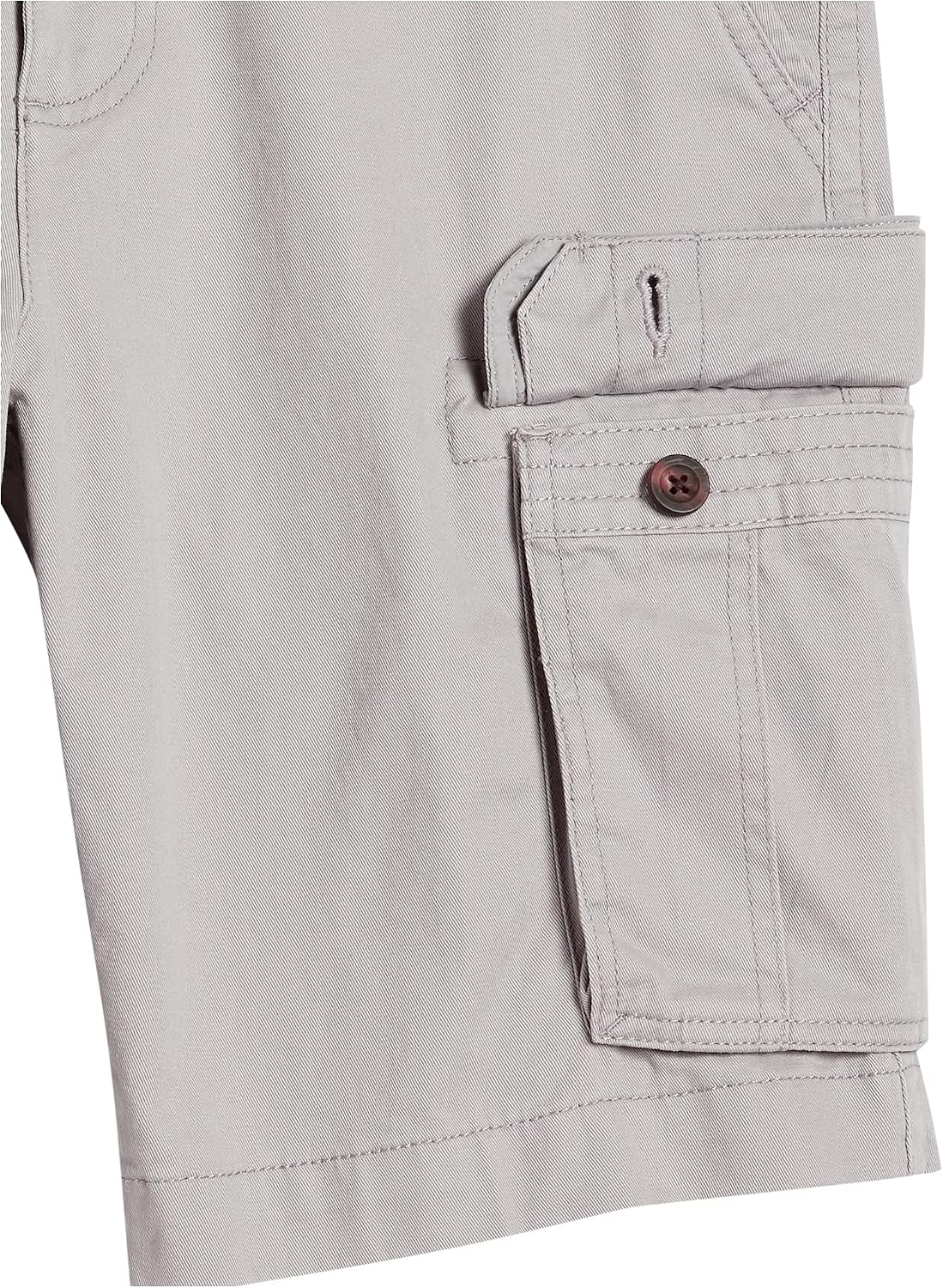 image:imageAmazon Essentials Mens 10 ClassicFit Cotton Twill Cargo Shorts Multiple Pockets Available in Big amp TallLight Grey
