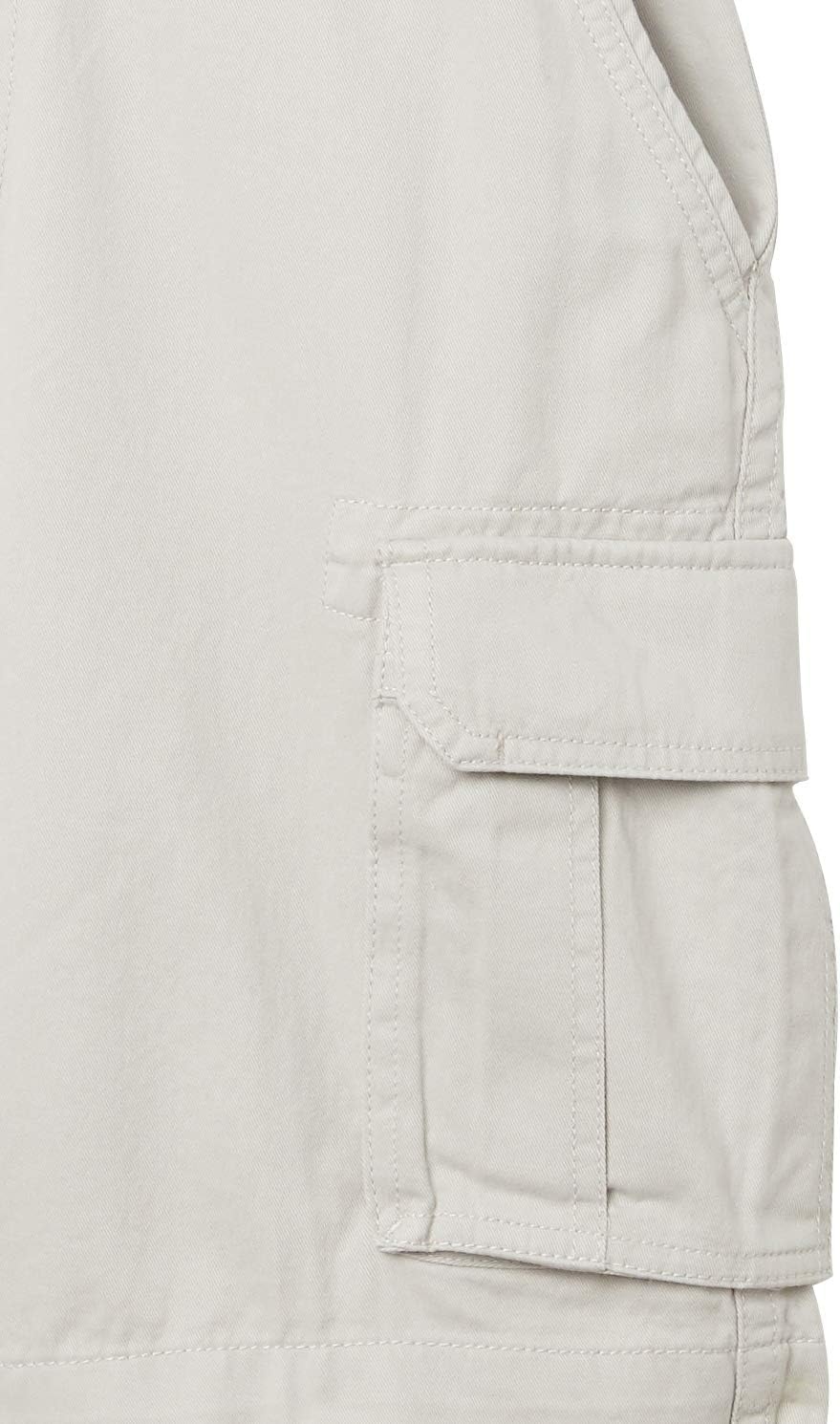 image:imageAmazon Essentials Mens 10 ClassicFit Cotton Twill Cargo Shorts Multiple Pockets Available in Big amp TallSilver