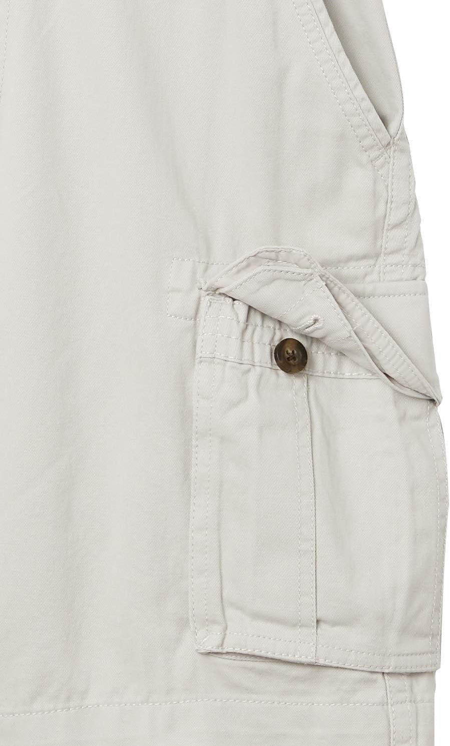 image:imageAmazon Essentials Mens 10 ClassicFit Cotton Twill Cargo Shorts Multiple Pockets Available in Big amp TallSilver